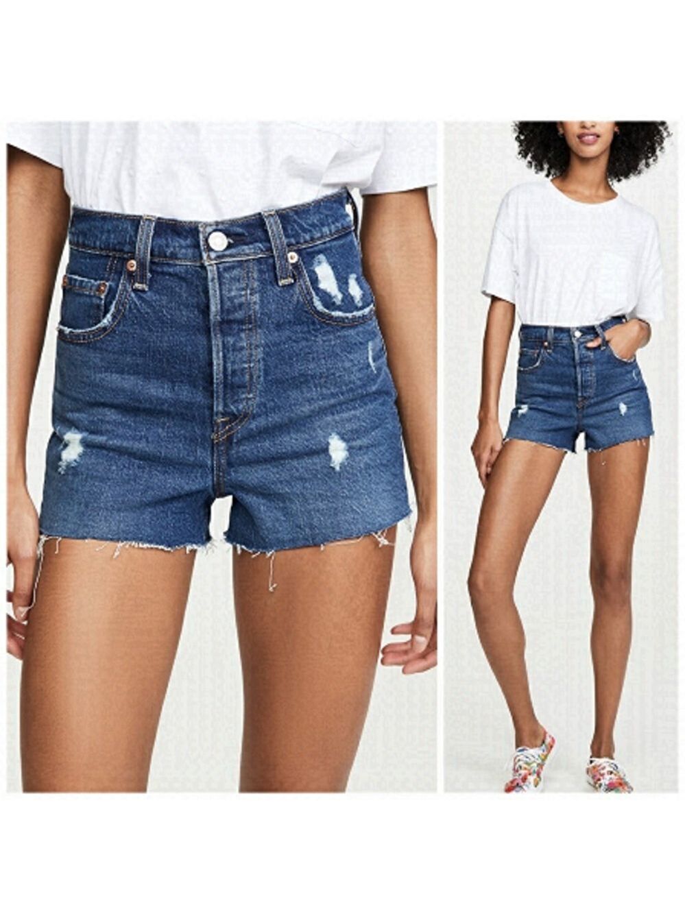 NEW Levi’s Ribcage Cutoff Distressed Jean Shorts